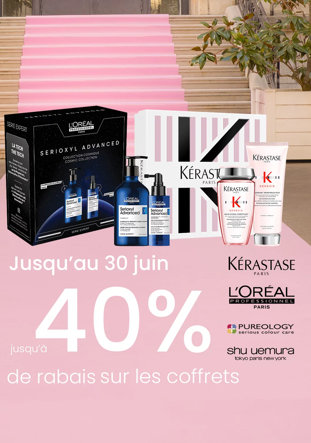 Coffrets de printemps en rabais : Kérastase, L'Oréal Professionnel, Shu Uemura et Pureology