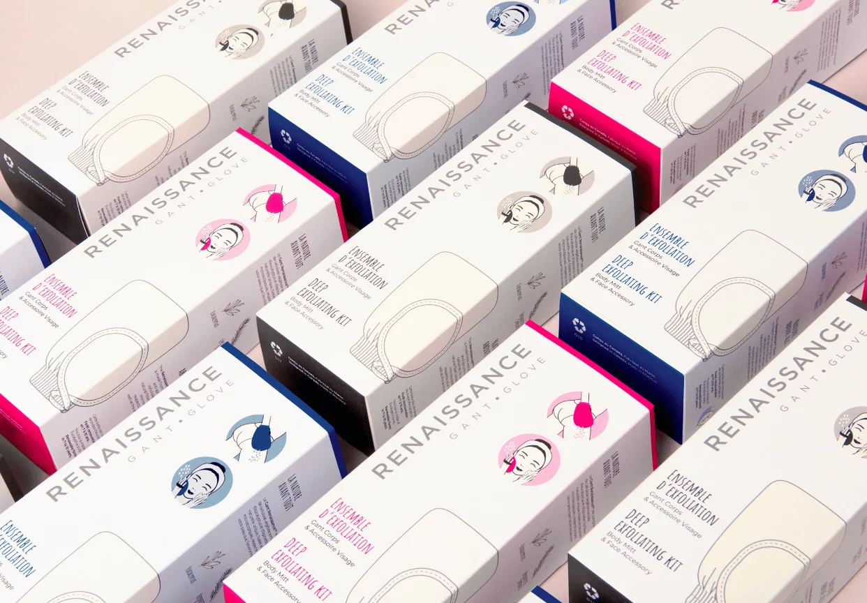 Gant exfoliant pour la peau et le visage Renaissance