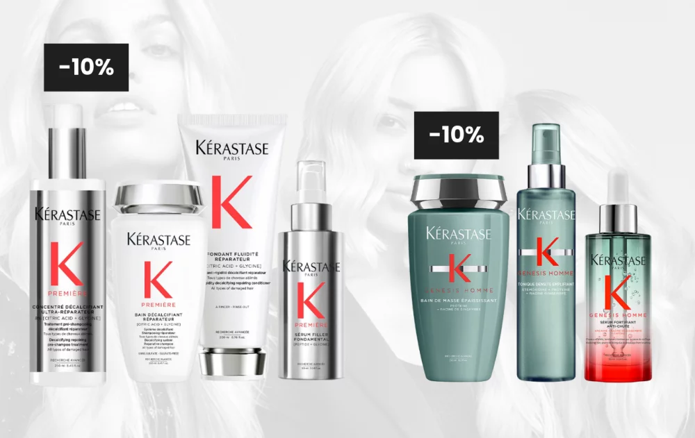 Kérastase and Shu Uemura hair care routine with 10% discount