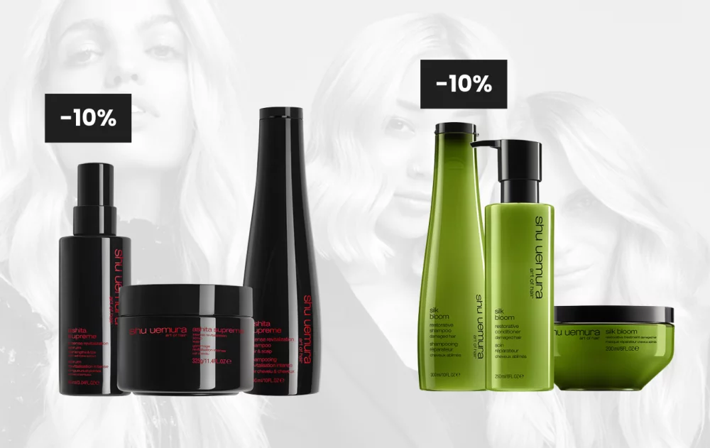 Routine soins capillaires Kérastase et Shu Uemura avec 10 % de rabais