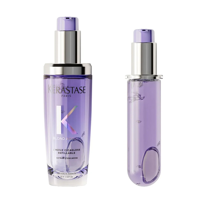Blond Absolu Duo L'huile Cicagloss rechargeable pour cheveux blonds sensibilités, éclaircis ou méchés